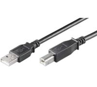 Microconnect USBAB05B câble USB - câbles USB (USB A, USB B, Mâle/Mâle, Nickel, Noir, USB2.0 A-B)