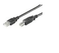 Microconnect USBAB2B câble USB 1,8 m 2.0 USB A USB B Noir - Câbles USB (1,8 m, USB A, USB B, 2.0, Male connector / Male connector, Noir)