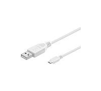 Microconnect USBABMICRO0,30W 0.3m USB A Micro-USB B Mâle Mâle Blanc câble USB - Câbles USB (0,3 m, USB A, Micro-USB B, 2.0, Mâle/Mâle, Blanc)