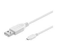 Microconnect USBABMICRO0,30W câble USB USB 2.0 0,3 m USB A Micro-USB B Blanc