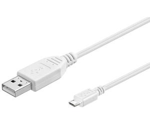 Microconnect USBABMICRO0,60W câble USB USB 2.0 0,6 m USB A Micro-USB B Blanc