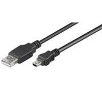 Microconnect USBAMB53, 3 m, USB A, Mini-USB B, USB 2.0, mâle/mâle, noir