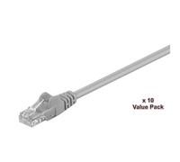 MicroConnect Value Pack - Câble réseau - RJ-45 (M) pour RJ-45 (M) - 3 m - UTP - CAT 5e - bloqué - gris (pack de 10)