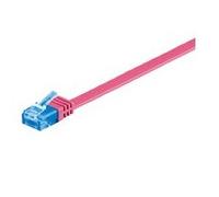 Microconnect v-utp6 a01pi-flat 1 m Cat6 a U/UTP (UTP) Pink Networking Cable - Networking Cables (1 m, Cat6 a, RJ-45, RJ-45, U/UTP (UTP), Male/Male)