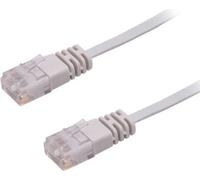 Microconnect V-UTP610-FLAT - Câble de réseau (10 m, Cat6, U/UTP (UTP), RJ-45, RJ-45, Grau)