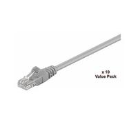 MicroConnect Value Pack - Câble réseau - RJ-45 (M) pour RJ-45 (M) - 10 m - UTP - CAT 5e - bloqué - gris (pack de 10)