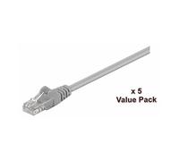 MicroConnect Value Pack - Câble réseau - RJ-45 (M) pour RJ-45 (M) - 15 m - UTP - CAT 5e - bloqué - gris (pack de 5)