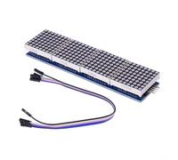 Microcontrôleur à affichage LED 4 en 1 compatible Arduino, se connecte à 8 bits Dot pour affichage matriciel ou graphique à barres (bleu)