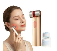 Microcurrent Elitzia ETT28 Appareil de tonification du visage 1000 Hz avec thérapie par lumière LED rouge, infuseur de sérum 30X et rouleau à capsule domestique, portable, anti-âge, ajustement pour
