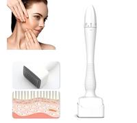 Microedling Derma Stamp - Tampon Derma - Réglable - Tampon à micro-aiguilles professionnel avec 140 micro-aiguilles individuelles en titane véritable - Pour cheveux, croissance de la barbe, visage,
