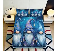 Microfiber 3D Printed Bed Cover Galaxy Starry Sky Fitted Sheet for Living Room and Guest Bedroom, Anti-Allergy, Breathable, Modern Bedroom Decor 90x200x25cm