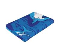 Microfiber Beach Towel - Fast Drying Lightweight, Shark Pattern Design, Large Cleaning Wipe, Travel Yoga Pool Accessory | Swimming Camping Gym Vacation Outdoor Sports Comfort Convenience Soft Absorben