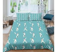 Microfiber Doux Karaté Art Fitted Sheet Impression 3D Couverture de Lit Sport Danse pour Chambre Cadeau Maison Single（135x200cm）