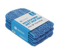 Microfiber Wholesale™ Lot de 3 serpillères en Microfibre de 45,7 cm - Lavables en Machine, réutilisables, recharges et têtes de Rechange compatibles avec Tout système de Balai Plat en Microfibre