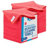 Microfiber Wholesale Lot de 54 Grandes Serviettes en Microfibre Tout Usage économiques - 40,6 x 40,6 cm - Non pelucheuses et réutilisables - Chiffons en Microfibre en Vrac