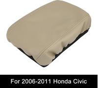Microfibre Cuir Voiture Centre Console Couvercle Boîte Accoudoir Couverture Beige