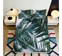 Microfibre Douce Feuille de Palmier Tropicale Drap-Housse 3D Printed Jungle Verte Bed Cover pour Cadeau Chambre Maison fête 90x200x25cm