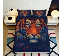Microfibre Douce Wolf Totem Drap-Housse 3D imprimé Dream Forest Protège-Matelas pour Chambre dortoir Cadeau décoration 90x200x25cm