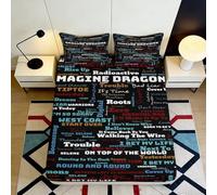 Microfibre Doux Imagine Dragons Song Theme Drap-Housse Impression 3D Bed Sheet pour Cadeau Chambre Maison fête 90x200x25cm