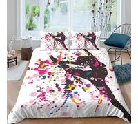 Microfibre Doux Karate Splash Drap Housse Impression 3D Art Kick Bed Sheet pour Cadeau Pendaison Mariage Anniversaire Single（135x200cm）