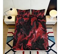 Microfibre Doux Lava Red Black 3D Printed Abstract Flame Bed Sheet pour Chambre Cadeau Maison décoration Matelas 90x200x25cm