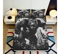 Microfibre imprimé 3D Cute Panda Drap Housse Dreamy Swirl Bed Cover antidérapant Facile à Laver déco Chambre dortoir Appartement 90x200x25cm