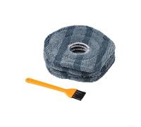 Microfibre Réutilisable Serpillière pour eufy pour x10 pour x9(B) | Lavable en machine, réutilisable, compatible pour x10/ pour x9, 4 chiffons gris, brosse incluse