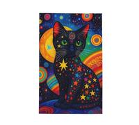 Microfibre Serviette De Plage, Chat Lumineux Et Imprimé Étoile Rainbow Drap De Plage Anti Sable Serviette De Voyage pour Voyages Piscine Spa 80X130Cm