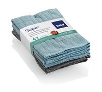 Microfibre Universelle 4 Pcs 35X35Cm Bleu Et Gris