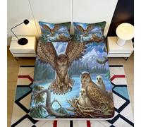 Microfibre Vintage Poule Drap Housse 3D Imprimé Décor Fermier Protection Matelas Chambre Étudiant Facile à Laver Antidérapant 90x200x25cm