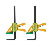 MICROJIG MATCHFIT Grr-rip - Lot de 2 colliers de serrage à queue d'aronde, compatibles avec les rails à queue d'aronde, à action compressible, pour gabarits, luges, établis, DVC-625QCK2, jaune