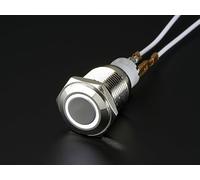 MicroMaker Adafruit SKU 917 Interrupteur marche/arrêt en métal avec anneau LED blanc