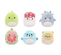 Micromallows SQMM0010 Lot de 6 Mini Peluches Super Douces 6,5 cm Floyd Leonard Noah Lena Dane & Cortez