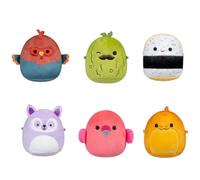 Jazwares Micromallows SQMM0069 – Lot de 6 mini peluches ultra douces 6,5 cm