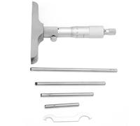 Micromètre De Profondeur 0,01 Mm Avec 5 Pièces Jauge De Profondeur De Bielles Profondeur De Bielle Pour Mesure Précise Et Contrôle De Qualité(0-100mm 4in)