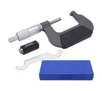 Micromètre extérieur avec plage de mesure de 0 à 25 mm et graduation de 0,01 mm - Jauge d'épaisseur mécanique pour dimensions extérieures et tolérances de forme - Surface de (25-50/0,01 mm)