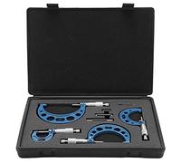 Micromètre Extérieur Ensemble, Instrument de Mesure de Précision 0-4 Pouces, Acier à Roulements - Haute Précision 0,0001 Pouces, Jeu de Calibration Inclus, Usage d’Usinage