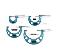 Micromètre Micromètres extérieurs 0-100 mm, 4 pièces, calibre métrique 0-25 mm/25-50 mm/50-75 mm/75-100, pied à coulisse, micromètres