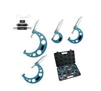 Micromètre numérique 4pcs Micromètre extérieur Set Machiniste Tool 0-4 "0-100mm 0,01 mm Précision micromètre en carbure Ensemble avec cliquet de normes Jauge d'épaisseur pour outils de mesure professi