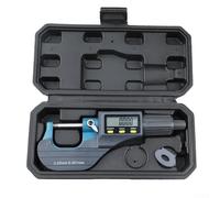 Micromètre numérique extérieur 0-25 mm avec résolution de 0,001 mm, grand écran, arrêt à cliquet, fonction ABS, et enclume sphérique remplaçable pour le travail des métaux et la mesure de tuyaux