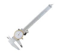 Micromètre pour diamètres - règle vernier avec 0-15 cm, outils de mesure en acier avec précision 0,02 mm pour la construction avec horloge, pour positionnement diamètre métal bois