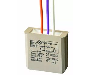 Micromodule télérupteur temporisable encastré Zigbee 500W - URMET YOKIS - MTR500E