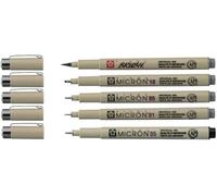 Micron Sakura Gris Froid. 01. 05. 10. Brush + 1 Noir 05