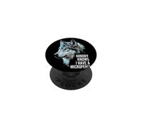 Micropenis Funny Unappropriate Men Rude Wolf Peinlich PopSockets PopGrip Adhésif