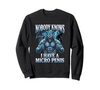 Micropenis Funny Unappropriate Men Rude Wolf Peinlich Sweatshirt