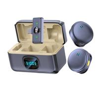 Microphone à clip sans fil - Mini microphone à rabat avec haut-parleur avec annulation de bruit, design portable rechargeable par USB, son haute fidélité, compact et léger | Pour chanter Vlogging Mú