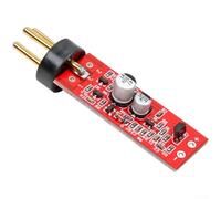 Microphone à condensateur à grande membrane, préamplificateur avec tension de polarisation 60 V/120 V, double sortie pour enregistrement audio et applications DIY, circuit imprimé rouge, 45 x 16 mm (B