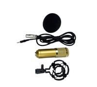 Microphone à Condensateur BM-800 pour Karaoké et Conférence | Double Couche Maille Élastique, Connecteur Xlr Plaqué Or, Format 15,5x6x3cm