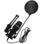 Microphone à Condensateur de Bureau USB pour Pc, Noir, Omnidirectionnel | Support Triangle, Câble de Données Inclus, Métal et Plastique, Réunions en Ligne, Cours, Podcasteurs Couleur Aléatoire