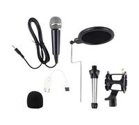 Microphone à condensateur haute fidélité pour la maison et transmission avec support réglable de 30 Hz - 15 kHz
